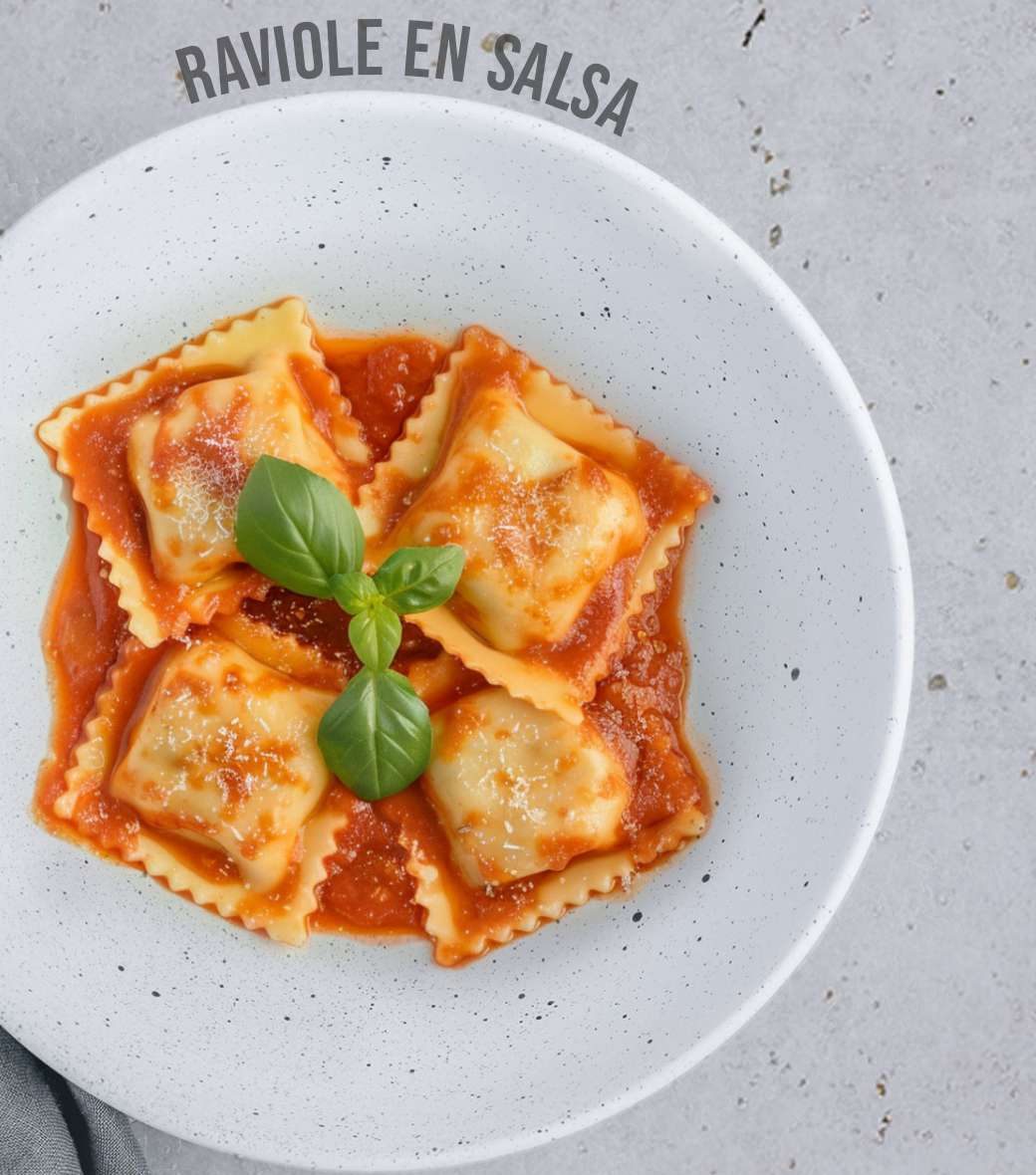 Ravioles en salsa de tomate